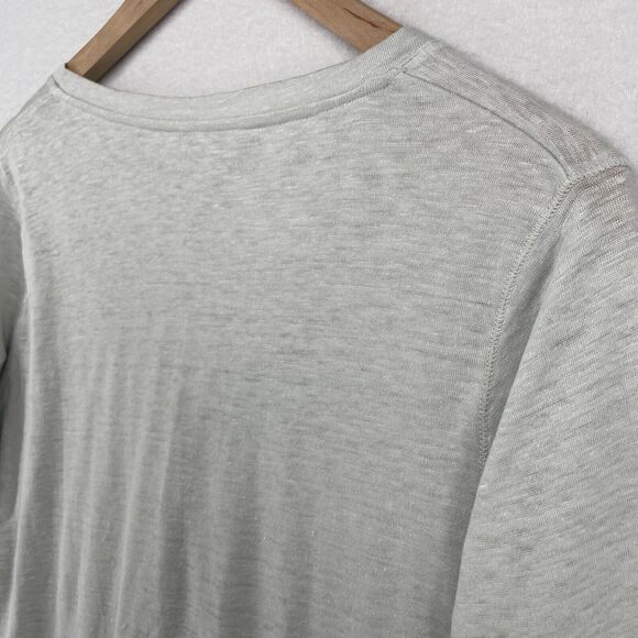 MAJESTIC FILATURES Cardigan 4 L Swarovski Elements Linen Silk Button Front Gray - Picture 8 of 13